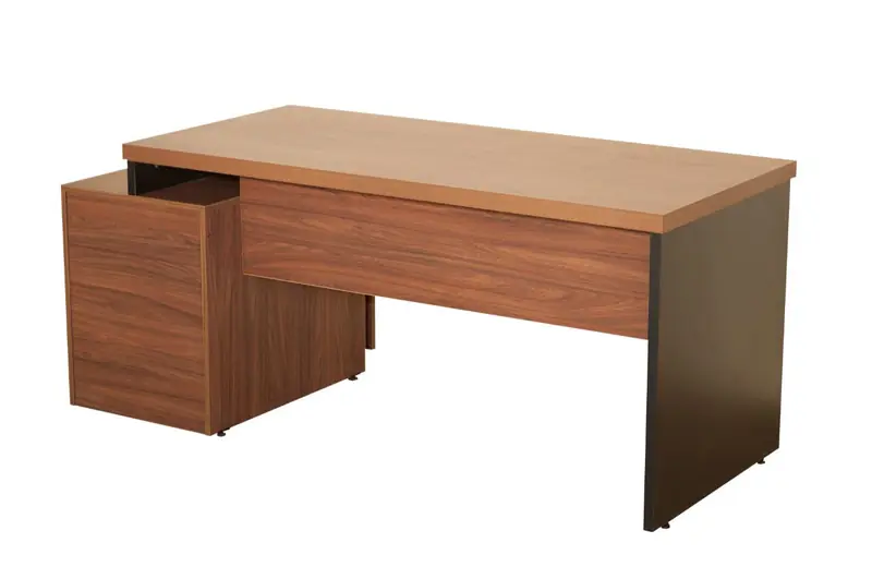 Mesa de escritório com armário de apoio lateral