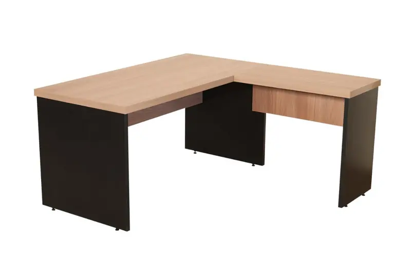 Mesa em L ampla para posto de trabalho